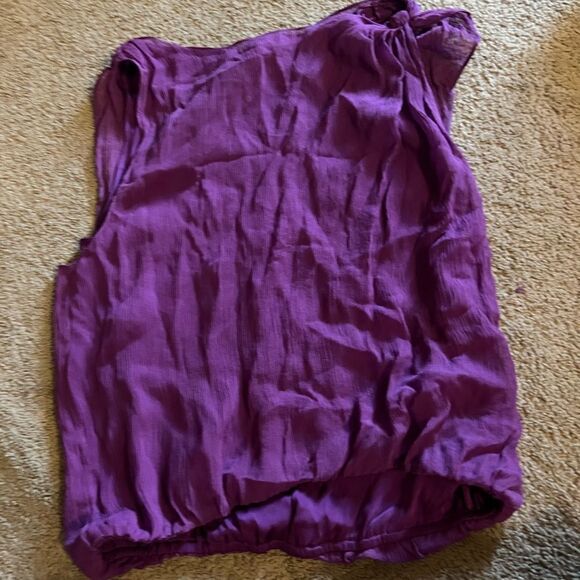 Alice + Olivia purple silk blouse small - Picture 5 of 7